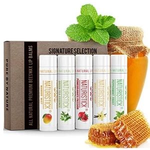 All Natural 5 pack lip balm gift set, MADE IN USA